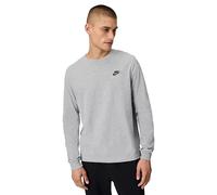 Nike M NSW Club tee - LS Long Sleeved T-Shirt, Hombre, dk Grey Heather/(Black), 3XL