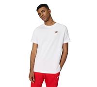 Nike M NSW CLUB TEE T-shirt, Hombre, white/black/university red, S