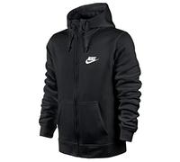 Nike M NSW FZ FLC Club Sudadera con Capucha, Black/White, Black, Black, S