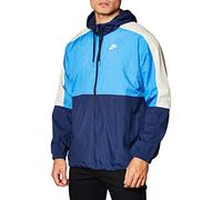 Nike M NSW Jkt HD Wvn CB Sport Jacket, Hombre, Midnight Navy/Pacific Blue/Light Bone/(White), L