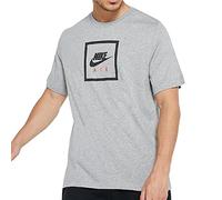 Nike M NSW SS tee Air 2 T-Shirt, Hombre, dk Grey Heather/(Black), S