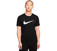 Nike M NSW Swoosh Hbr SS tee T-Shirt, Hombre, Black/(White), XS