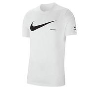 Nike M NSW Swoosh Hbr SS tee T-Shirt, Hombre, White/(Black), XS