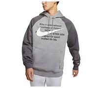 Nike M NSW Swoosh Hoodie Po BB Sweatshirt, Hombre, Particle Grey/Iron Grey/(White), XL