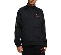 Nike M NSW Swoosh Jkt PK Sport Jacket, Hombre, Black/Black/Ember Glow, M