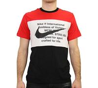 Nike M NSW Swoosh tee SS T-Shirt, Hombre, Black/University Red/White, 2XL