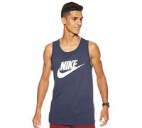 Nike M NSW Tank Icon Futura Top, Hombre, Obsidian/White, L-T