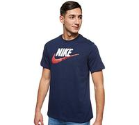 Nike M NSW tee Brand Mark Camiseta de Manga Corta, Hombre, Obsidian/White/University Red, CUSTM