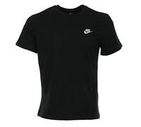 NIKE M NSW tee Club Embrd Ftra Camiseta de Manga Corta, Hombre, Negro (Negro/Negro/Blanco), L