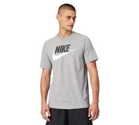 Nike M NSW tee Icon Futura Camiseta, Dk Grey Heather/Black/(White), M Hombre
