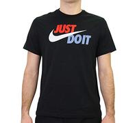 Nike M NSW tee Just Do It Swoosh Camiseta, Hombre, Negro (Black/Mystic Red/Indigo Fog/Platinum Tint), S-T