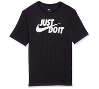 Nike M NSW tee Just Do It Swoosh Camiseta, Hombre, Negro (Black/White), CUSTM