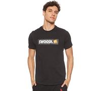 Nike M NSW tee Swoosh Bmpr Stkr T-Shirt, Hombre, Black/(White), M