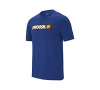 Nike M NSW tee Swoosh BMPR STKR T-Shirt, Hombre, Indigo Force/White, L