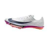 Nike Maxfly 2 - Picos de carrera para pista y campo (blanco/carmesí brillante/turquesa híper/obsidiana), Blanco/carmesí brillante/turquesa híper/obsidiana, 11.5