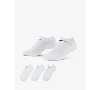 Nike Medias Fantasmas Everyday Cushioned (3 Pares) Unisex - 100 (Blanco/Negro)