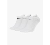 Nike Medias Fantasmas Ligero Dri-Fit (3 Pares ), Unisex - 101 (Blanco/Negro)
