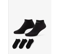 Nike Medias Fantasmas Unisex Everyday Cushioned (3 Pares) - 010 (Negro/Blanco)