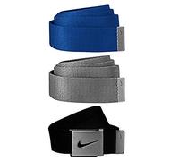 Nike Men's 3 en 1 Web Belt, Black / Gray / Photo Blue
