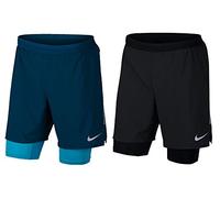 NIKE Men's Flex Stride 2-in-1 Running Shorts, Color Black/Black, Talla 2XL
