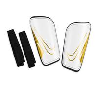 Nike Mercurial Hardshell DN3614-100 - Espinilleras de fútbol, Color Blanco, Negro y Dorado
