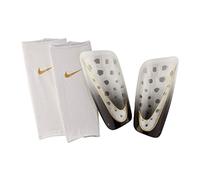 Nike Mercurial Lite Espinilleras, Unisex Adulto, Blanco (White/Black/Metallic Vivid Gold), M