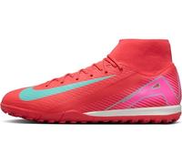 Nike Mercurial Superfly 10 Academy Zapatillas de fútbol de Perfil Alto TF, Soccer Shoe Hombre, Ember Glow/Aurora Green, 36 EU
