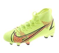Nike Mercurial Superfly 8 Academy FG/MG, Soccer Shoe, Volt/Black-Bright Crimson, 32 EU