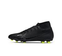 NIKE Mercurial Superfly 9 Club FG/MG, Sneaker Hombre, Black/DK Smoke Grey-sumita de Tono Blanco, 45 EU