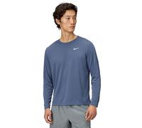 Nike Miler Dri-Fit UV Camiseta De Running De Manga Larga para Hombre, Diffused Blue/Reflective Silv, FB7070-491, 2XL
