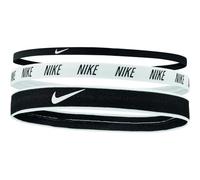 Nike Mixed Width Headbands - Juego de 3 diademas (talla única, negro, blanco y negro, tamaño estándar, para corredores, todos los géneros)