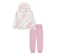 NIKE Mono de niña con capucha Weight Light Rosa, rosa pastel / blanco, 4 años