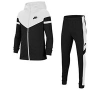 Nike Mono de Poli Tejido con superposición de Tejido Negro, Blanco, Negro, Talla XS