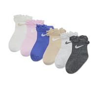 NIKE Nhn 6pk Inf/Todd Ruffle Sock Lamp Bebé-Niñas