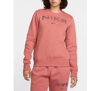 Nike Nike - Camiseta de mujer W Nsw Phnx Flc Std Logo Crew Nike. Rosa Talla M