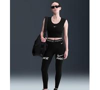 Nike Nike Pro 7/8-leggings Mit Mittelhohem Bund, Mesh-einsatz Und Grafik Für Damen - Leggings 7/8 - Entrenamiento para Mujer - Mujer