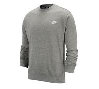 Nike BV2666 M NSW Club CRW FT Sweatshirt Mens dk Grey Heather/White M