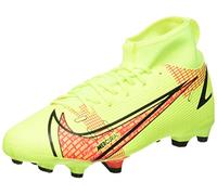 Nike Niños Botas de fútbol Mercurial Superfly 8 Academy FG/MG, Volt/Black-Bright Crimson, 32 EU