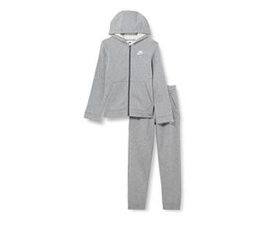 NIKE Niños Chándal, Gris (Carbon Heather/Dark Grey/Carbon Heather/White), S