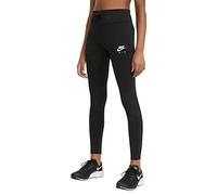 NIKE Nk Air Tight, Leggings Niñas, Black/black/(white), 7 Años