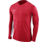 NIKE Nk Dry Tiempo Prem Jsy, Camiseta De Manga Larga Hombre, Red/university Red/white/(white), M