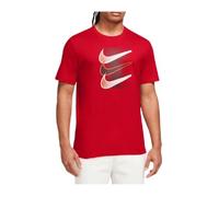 Nike NSW Tee 12MO Swoosh - Camiseta de manga corta para hombre, rojo, S