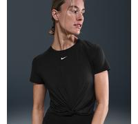 Nike One Classic Camiseta de manga corta Dri-FIT con diseño retorcido - Mujer - Negro S (EU 36-38)