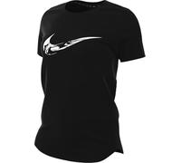 Nike One Dri-Fit FV6373-010 - Camiseta de Correr de Manga Corta para Mujer, Color Blanco y Negro, Talla XL