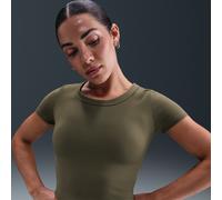 Nike One Fitted Camiseta corta de manga corta Dri-FIT - Mujer - Verde S (EU 36-38)