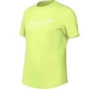 Nike One Fitted Dri-Fit FZ5600-736 - Camiseta de Manga Corta para niños Mayores (niñas), Color limón y Blanco
