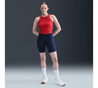 Nike One Mallas cortas de 20 cm de talle alto con bolsillos - Mujer - Azul L (EU 44-46)