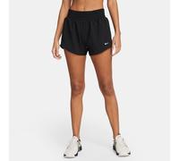 Nike One Pantalón corto con malla interior de talle medio y 8 cm Dri-FIT- Mujer - Negro XS (EU 32-34)