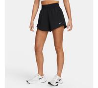 Nike One Pantalón corto de 8 cm con talle alto y diseño 2 en 1 Dri-FIT - Mujer - Negro S (EU 36-38)