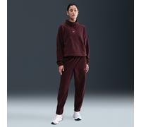 Nike One Pantalón de tejido Fleece y talle medio Therma-FIT - Mujer - Rojo S (EU 36-38)